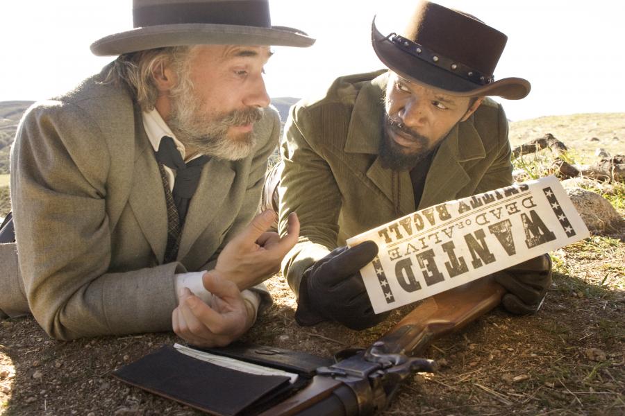 Christoph Waltz i Jamie Foxx w "Django"