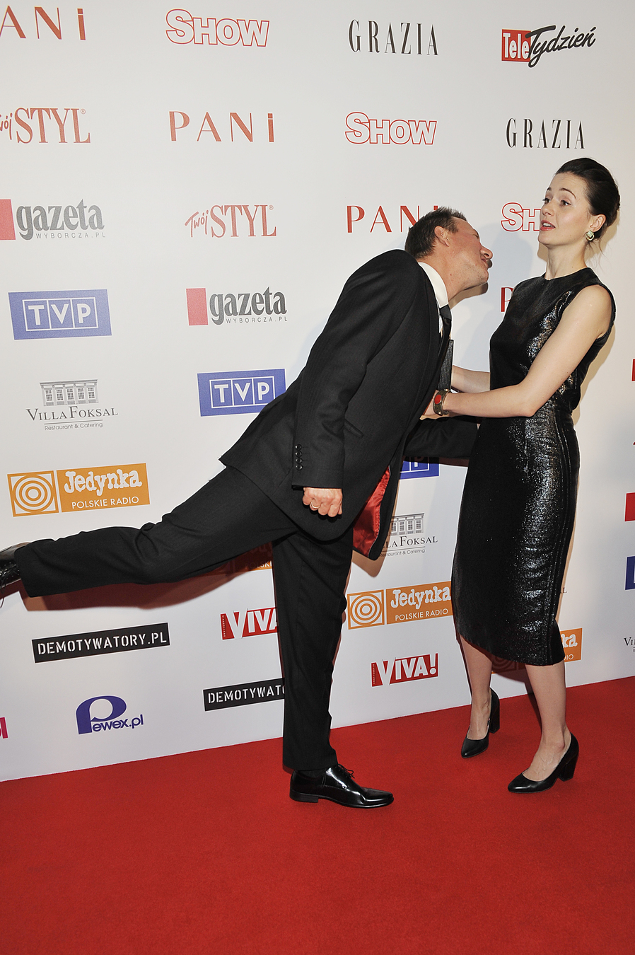 Robert Więckiewicz i Agnieszka Grochowska na premierze filmu "Wałęsa: Człowiek z nadziei"