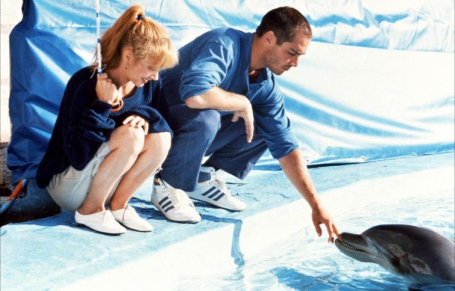 Jean-Marc Barr i Rosanna Arquette w filmie "Wielki błękit"