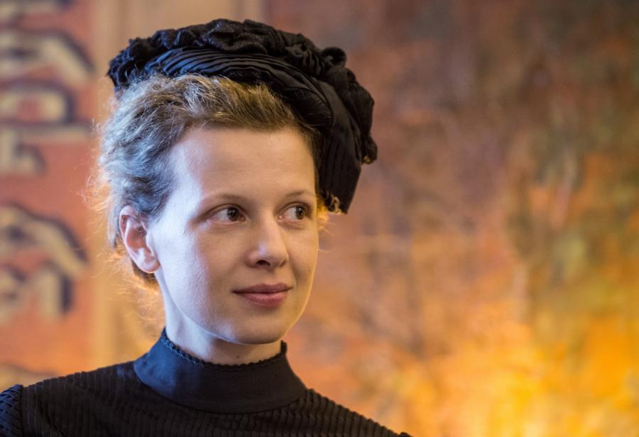 Karolina Gruszka na planie filmu "Maria Curie"